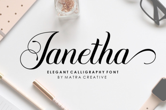 Janetha Typeface: A Romantic Script for Elegant Web Design