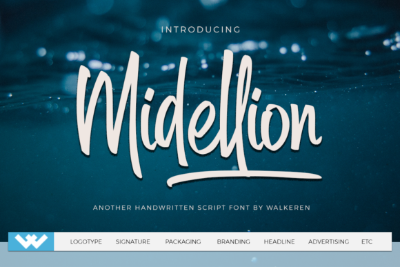 Midellion: A Modern Script Typeface for Digital Branding